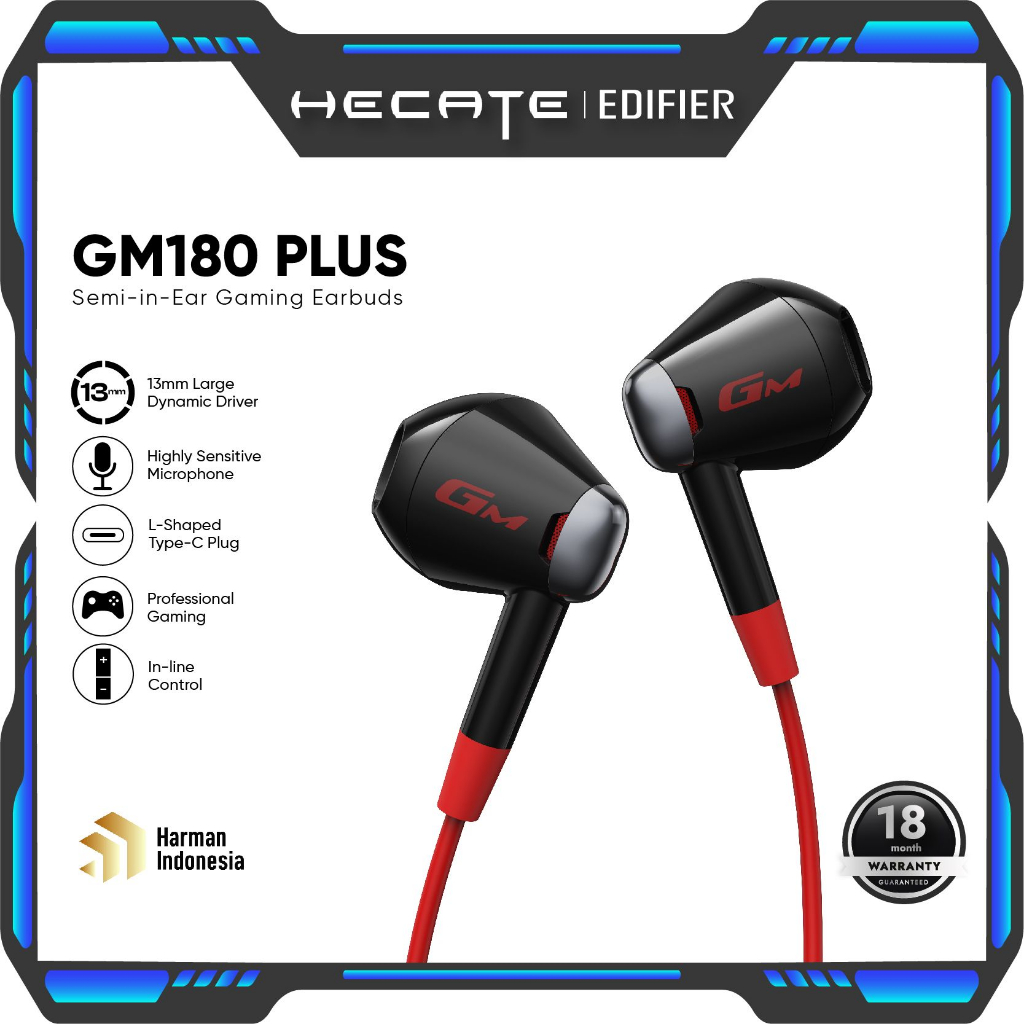 Jual HECATE By EDIFIER GM180 PLUS Semi In Ear Gaming Earbuds Shopee