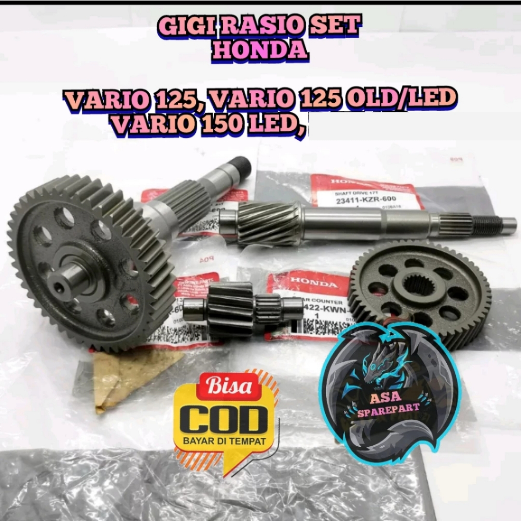 Jual GIGI GEAR RASIO SET Kzr ASLI ORIGINAL HONDA VARIO125 OLD VARIO