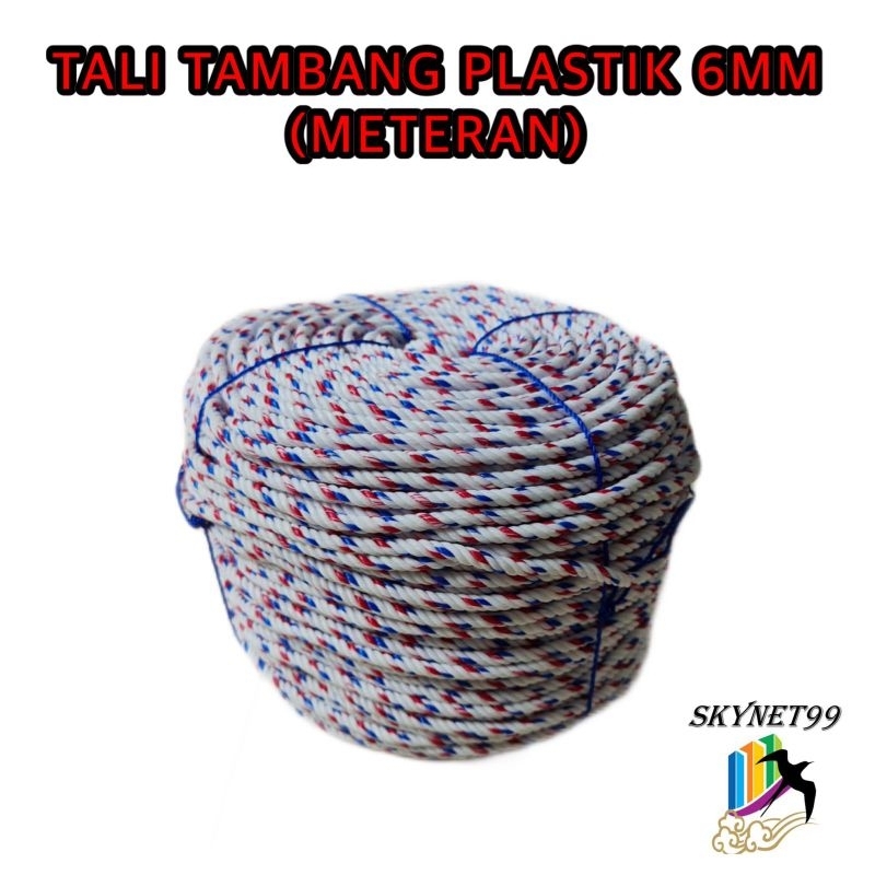 Jual TALI TAMBANG PLASTIK UK 6MM METERAN Shopee Indonesia