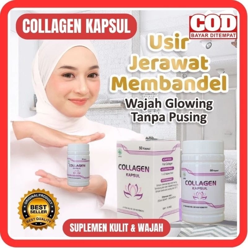 Jual 𝗗𝗜𝗦𝗧𝗥𝗜𝗕𝗨𝗧𝗢𝗥 𝗥𝗘𝗦𝗠𝗜 𝗖𝗢𝗟𝗟𝗔𝗚𝗘𝗡 𝗞𝗔𝗣𝗦𝗨𝗟 𝗜𝗦𝗜 𝟱𝟬 COLLAGEN KAPSUL Isi