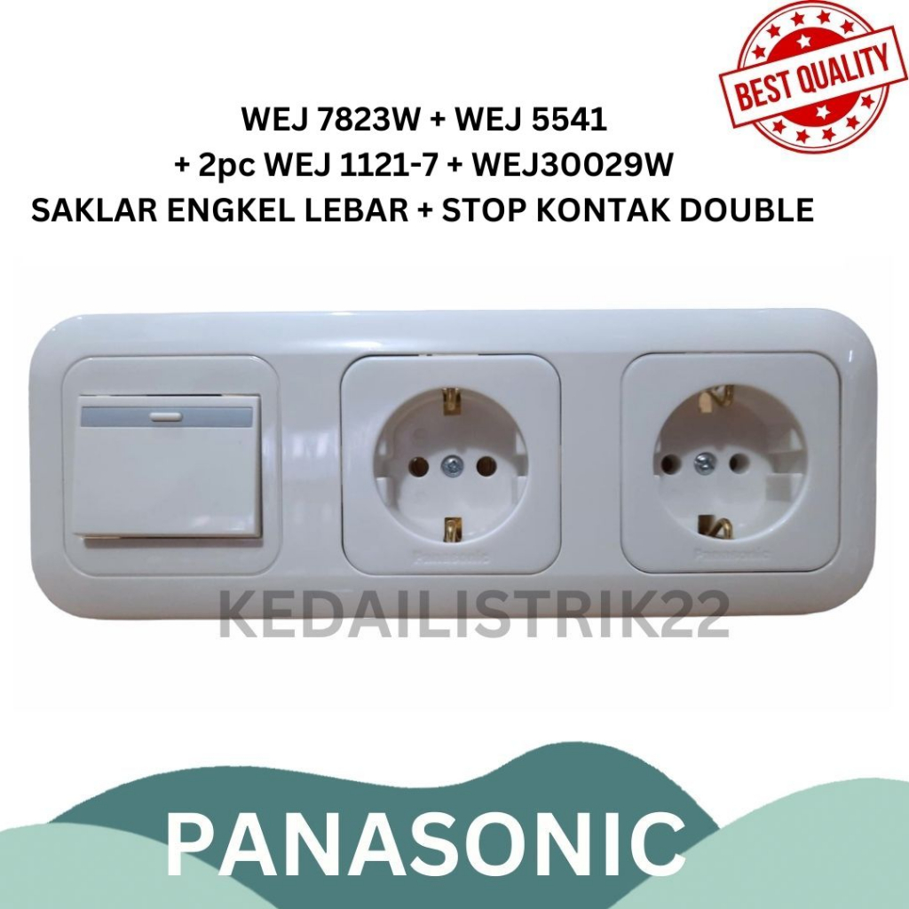 Jual Saklar Stop Kontak Wide Series Gang Panasonic Wej Wejp Shopee