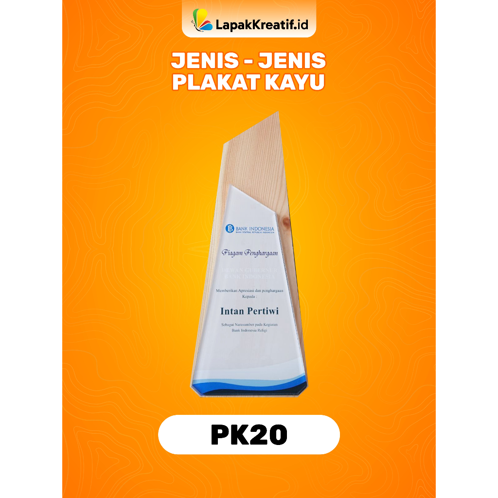 Jual Plakat Acrylic Kayu Print Custom Tebal Mm Trophy Premium