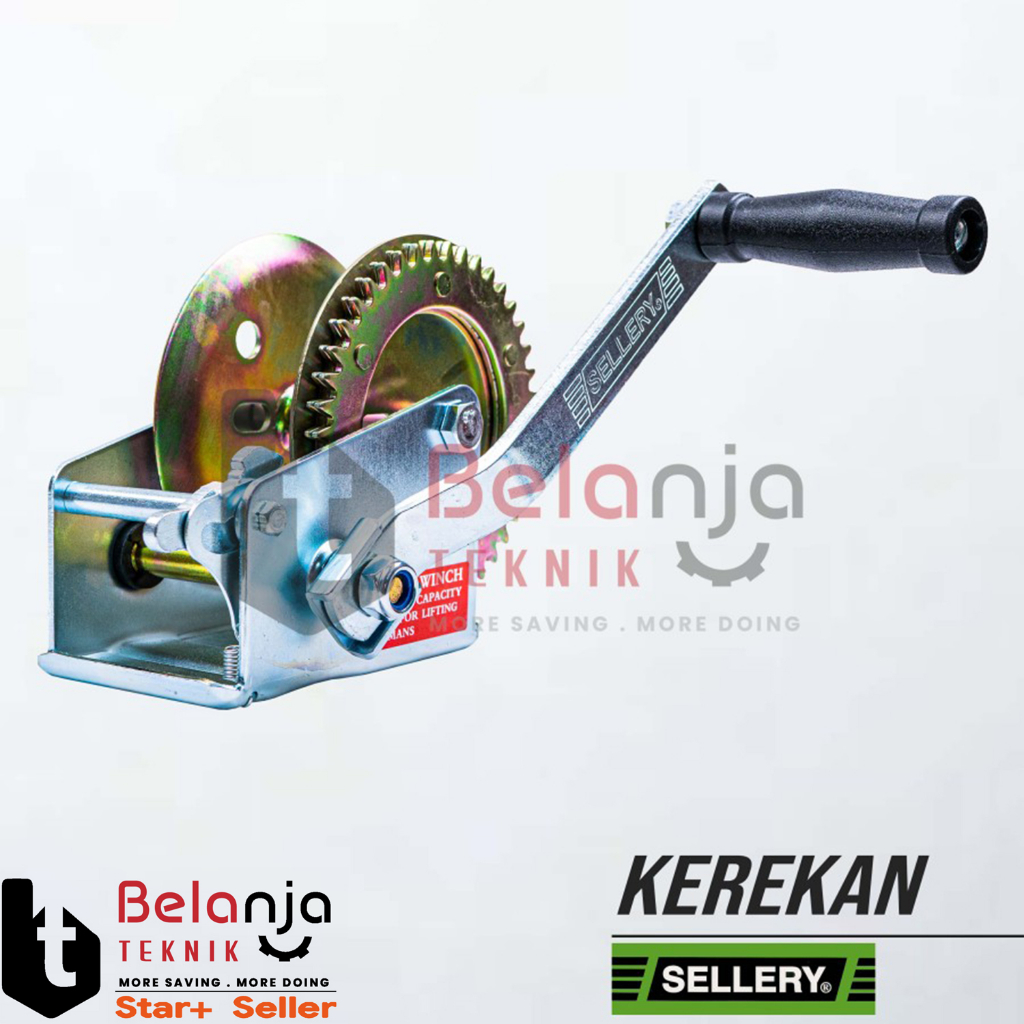 Jual Sellery Hand Winch Katrol Kerekan Tangan Barang Manual 1200 LBS 10