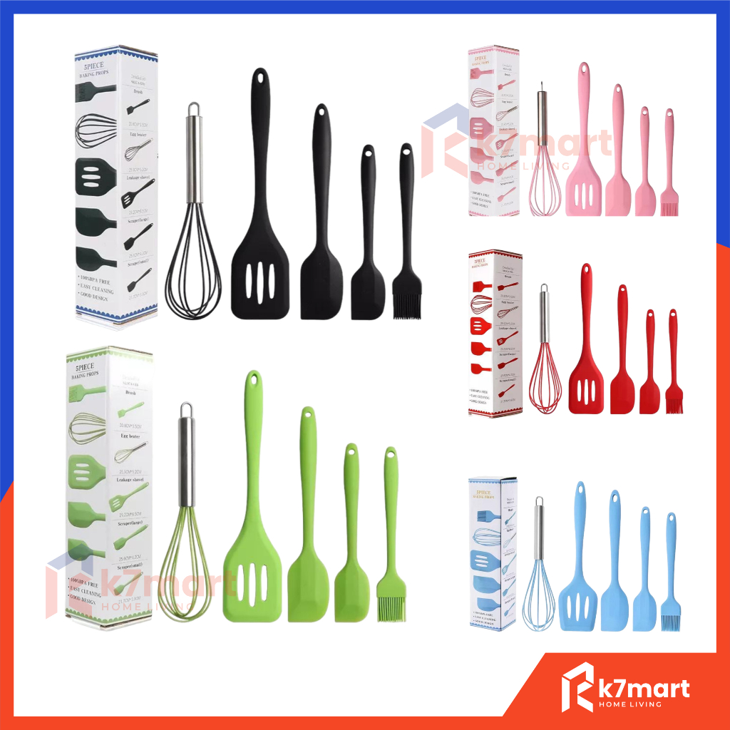 Jual K Mart Spatula Silikon Set Pcs Bpa Free Silicone Sodet Scrap