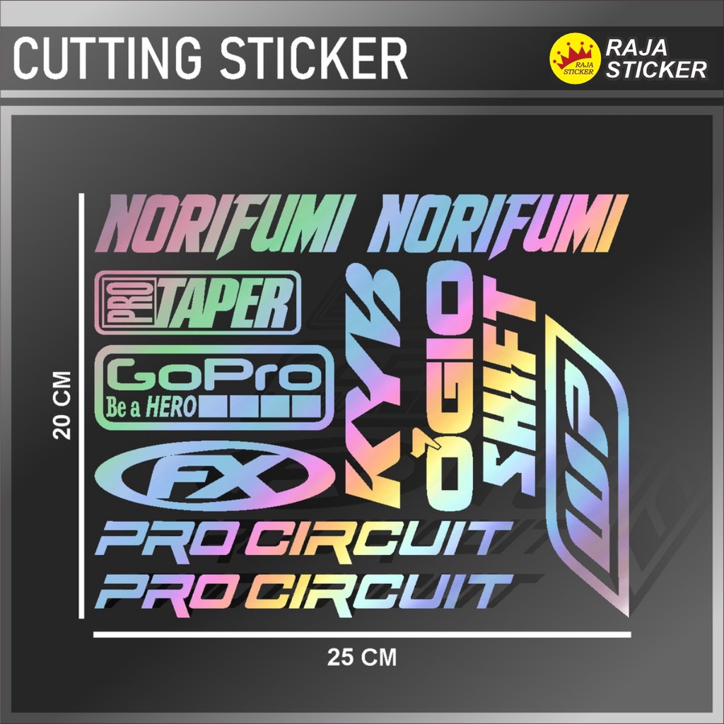 Jual Sticker Stiker Cutting Pack Sponsor Racing Isi Pcs Shopee