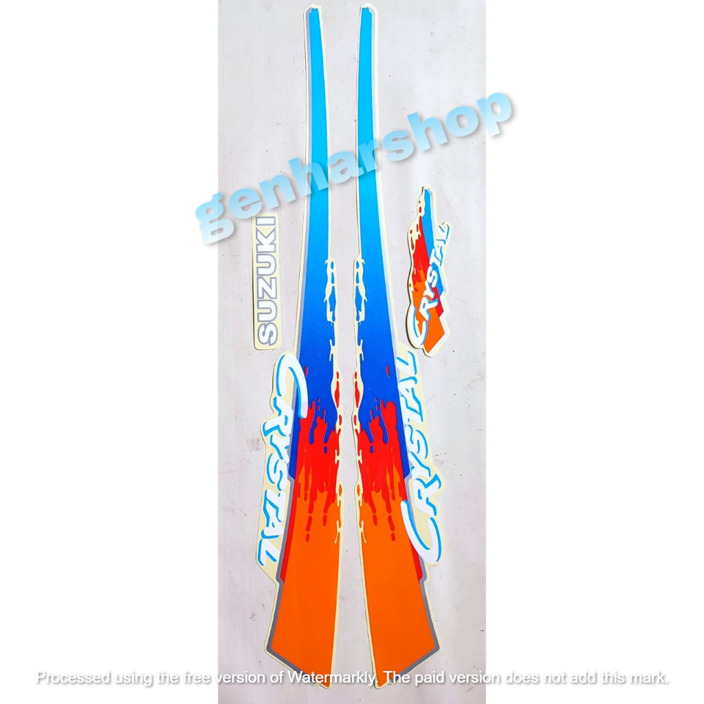 Jual Stiker Striping Lis Body Standar Motor Suzuki Crystal Tune