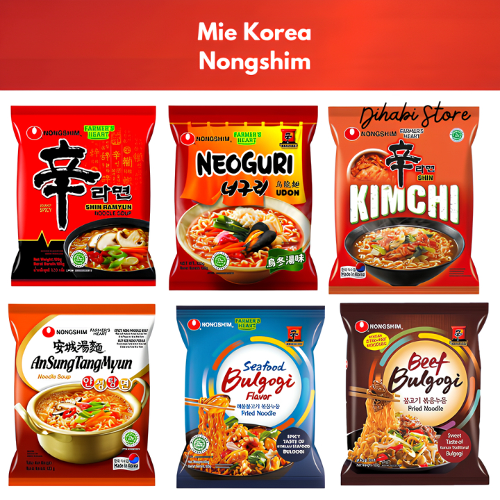 Jual Mie Nongshim All Varian Shin Ramyum Neoguri Kimchi