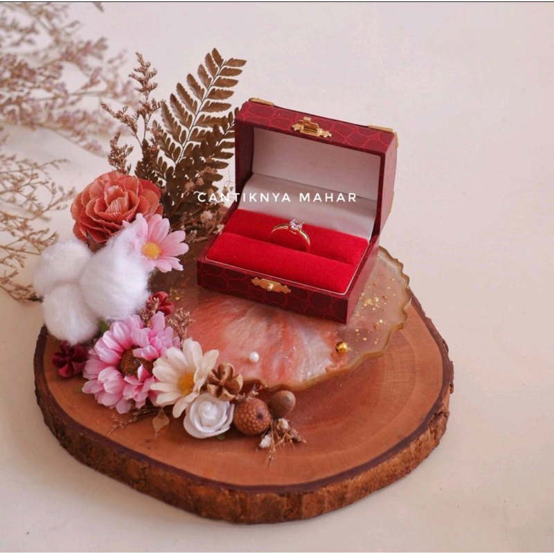 Jual PROMO Wooden Rustic Ringbox Kotak Cincin Pernikahan Shopee