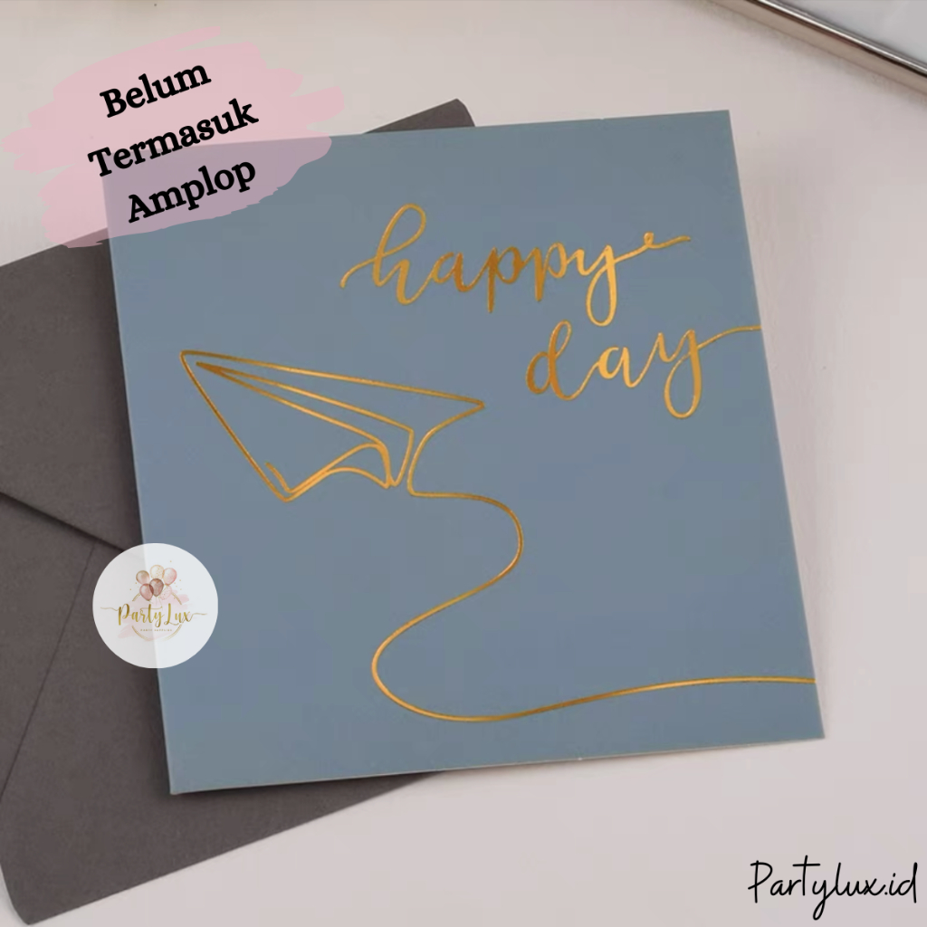 Jual Kartu Ucapan Aesthetic Hologram Ulang Tahun Greeting Card