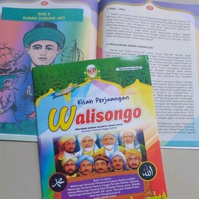 Jual Buku Cerita Kisah Perjuangan Wali Songo Full Colour Ukuran Besar