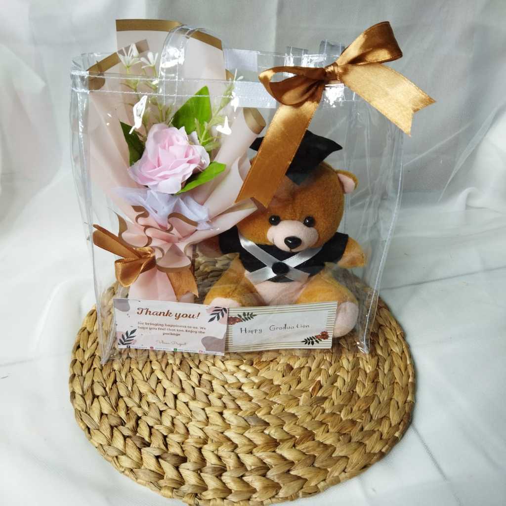 Jual Ready Siap Kirim Gift Bag Flower Free Slempang Boneka Hadiah