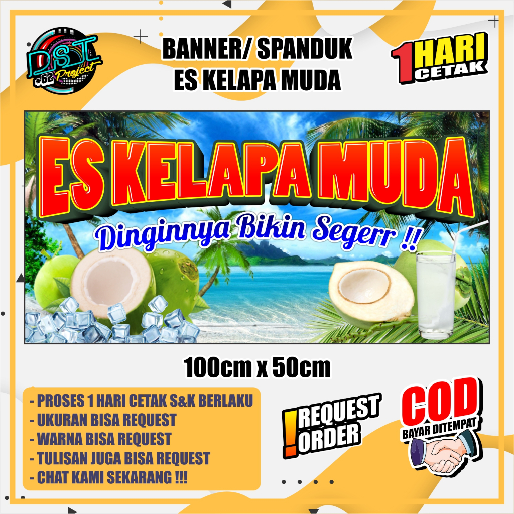 Jual Banner Spanduk Es Kelapa Muda Model B X Shopee Indonesia