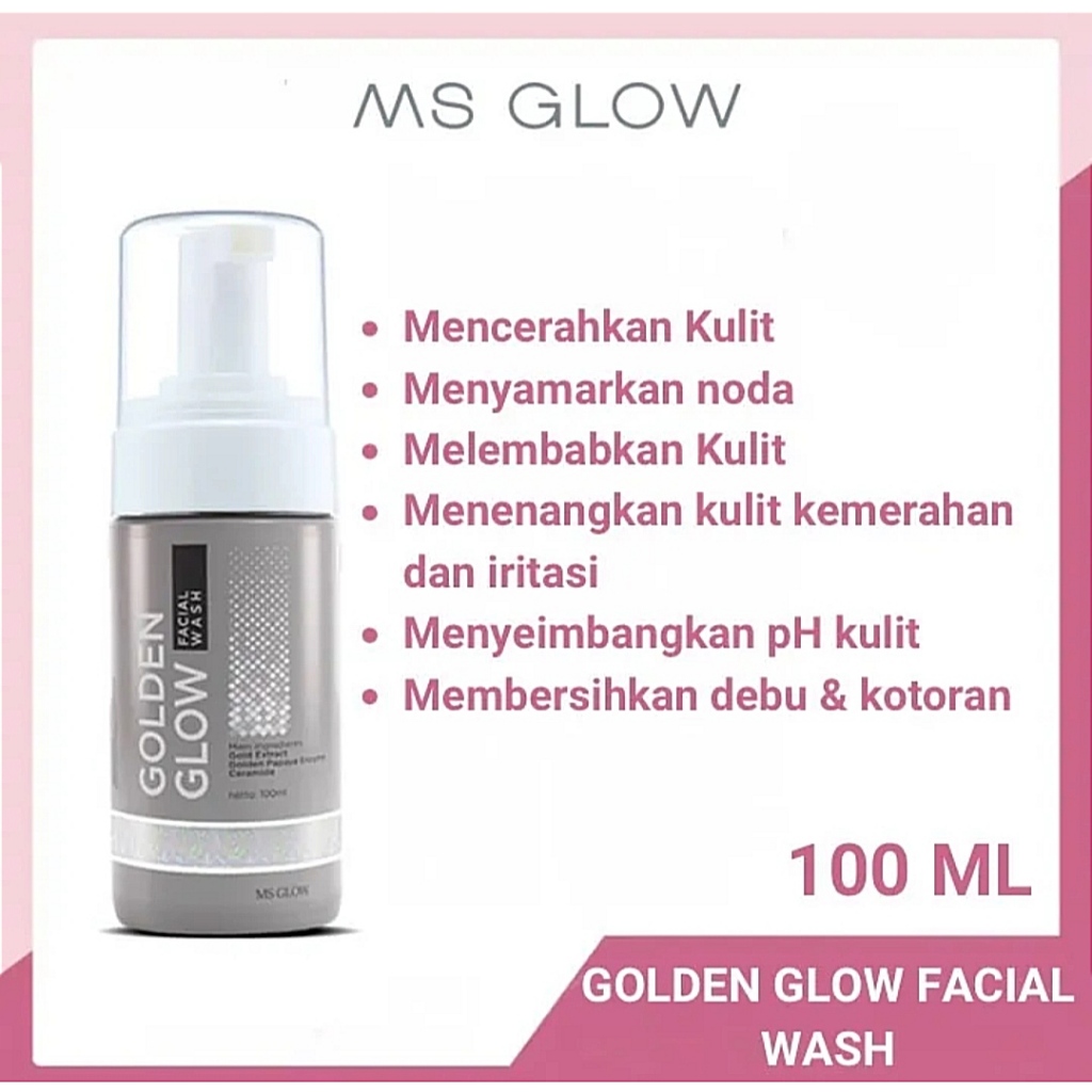 Jual Ms Glow Golden Glow Facial Wash Ml Shopee Indonesia