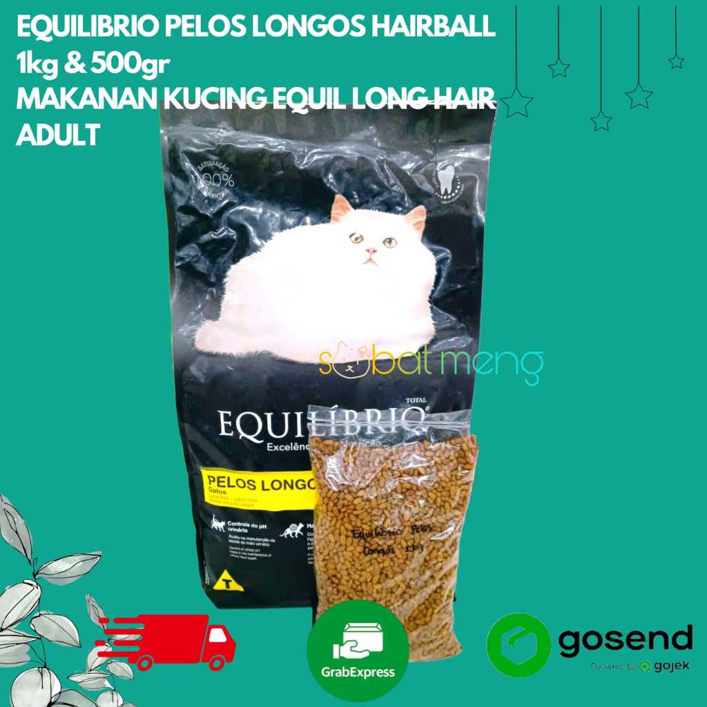 Jual EQUILIBRIO PELOS LONGOS HAIRBALL 500G 1KG REPACK MAKANAN