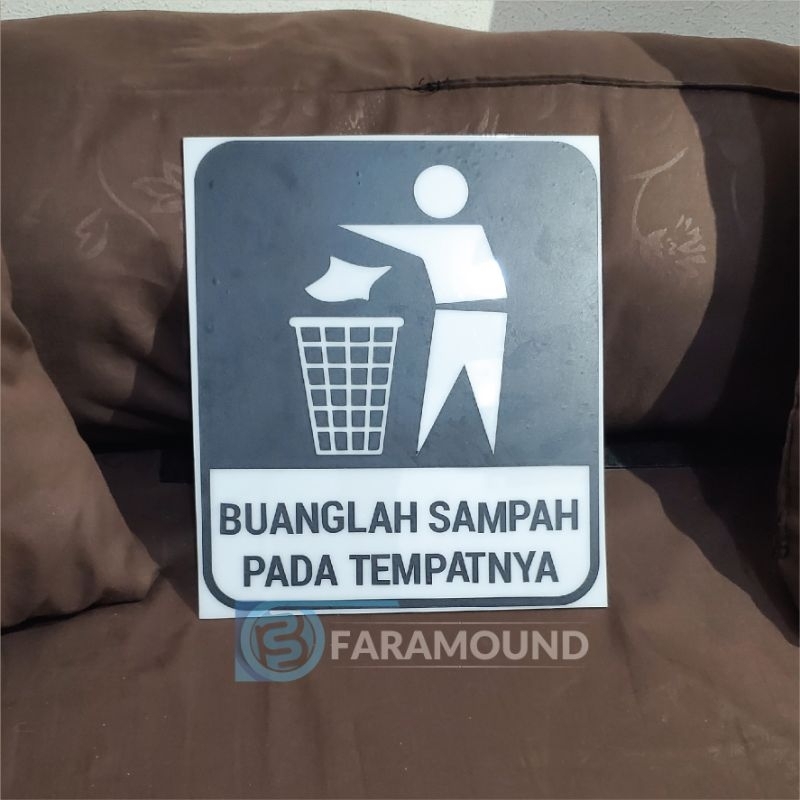 Jual Sign Board Tulisan Buanglah Sampah Pada Tempatnya Shopee Indonesia