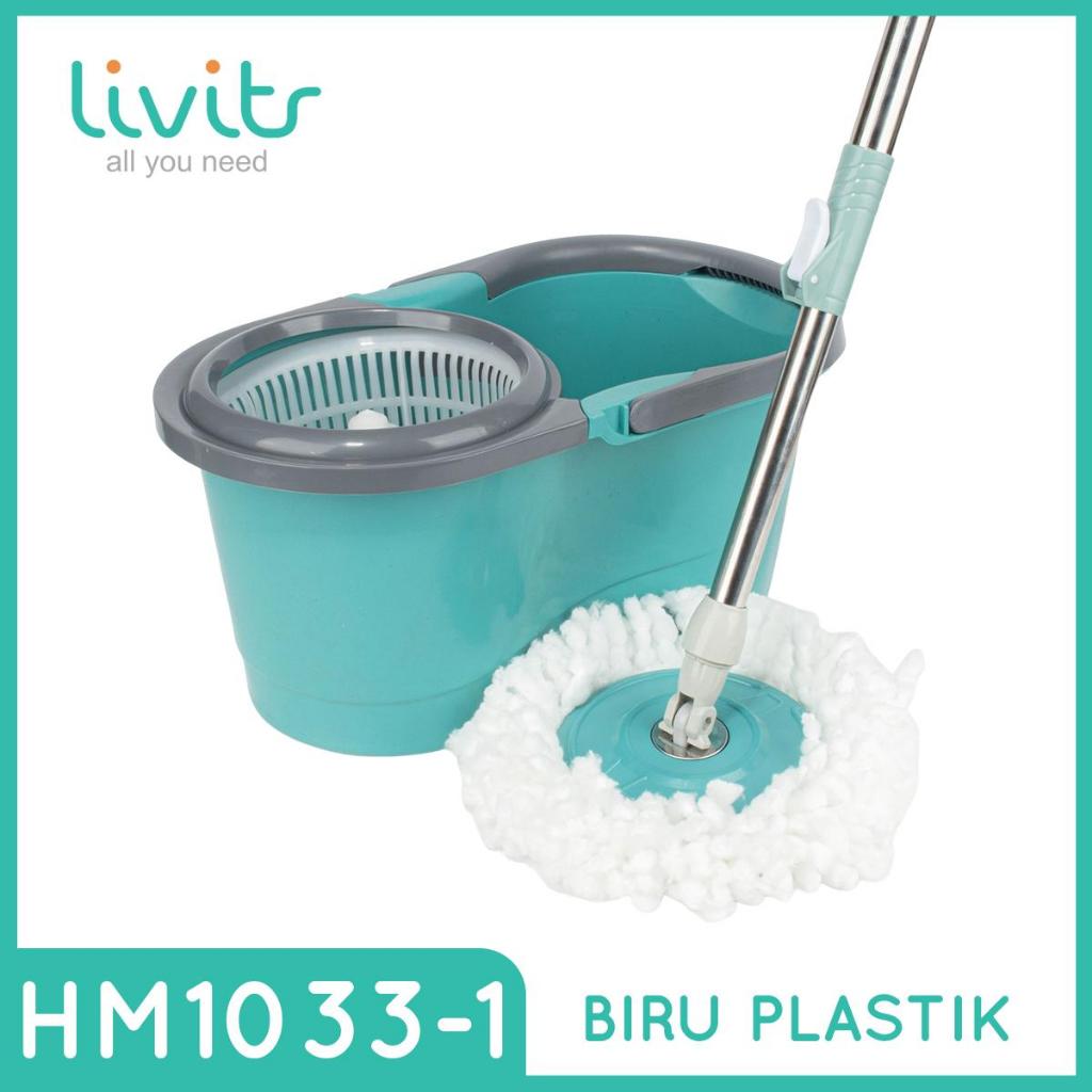 Jual ALAT PEL LANTAI MOP DENGAN ROL PRAKTIS KAIN PEL PUTAR SPIN MOP 6L