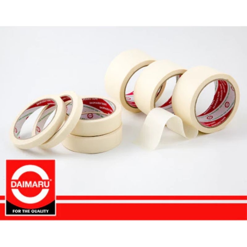 Jual Daimaru Masking Tape Lakban Kertas Warna Cream Ukuran Cm