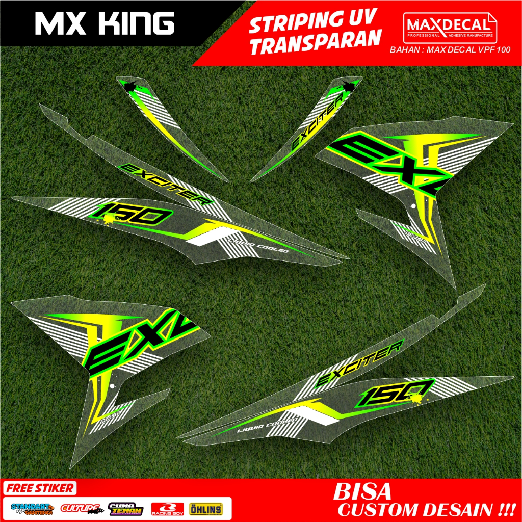 Jual Striping Transparan Mx King Facelift Lis Stiker Uv All New Mx King