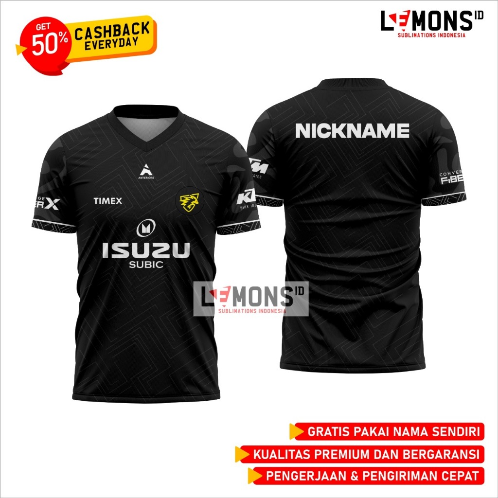 Jual BAJU JERSEY ONIC PH 2023 GAMES MOBILE LEGENDS TERBARU BISA PAKAI