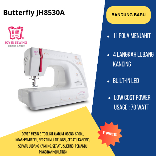 Jual Mesin Jahit Portable Butterfly Jh A Mesin Jahit Pemula