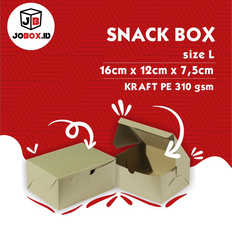 Jual Paper Snack Box Kue L Dus Kue Jajan Pasar Kardus Snack Snack