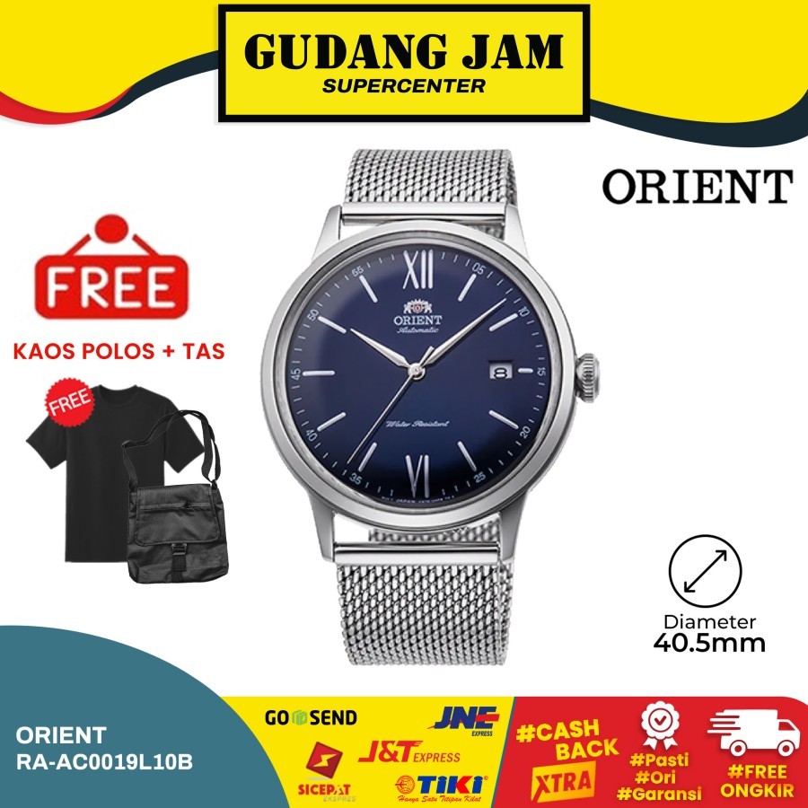 Jual Jam Tangan Pria Orient RA AC0019L10B Classic Bambino Blue Dial