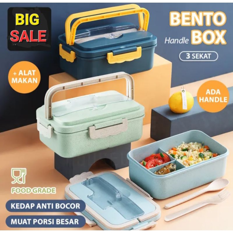 Jual Lunch Box Set Kotak Bekal Makan Jerami Gandum Kotak Makan Shopee