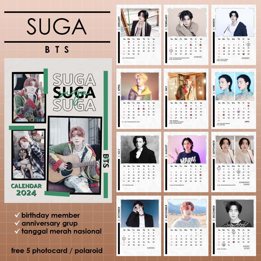 Jual Kalender Meja Kpop Bts Member Shopee Indonesia