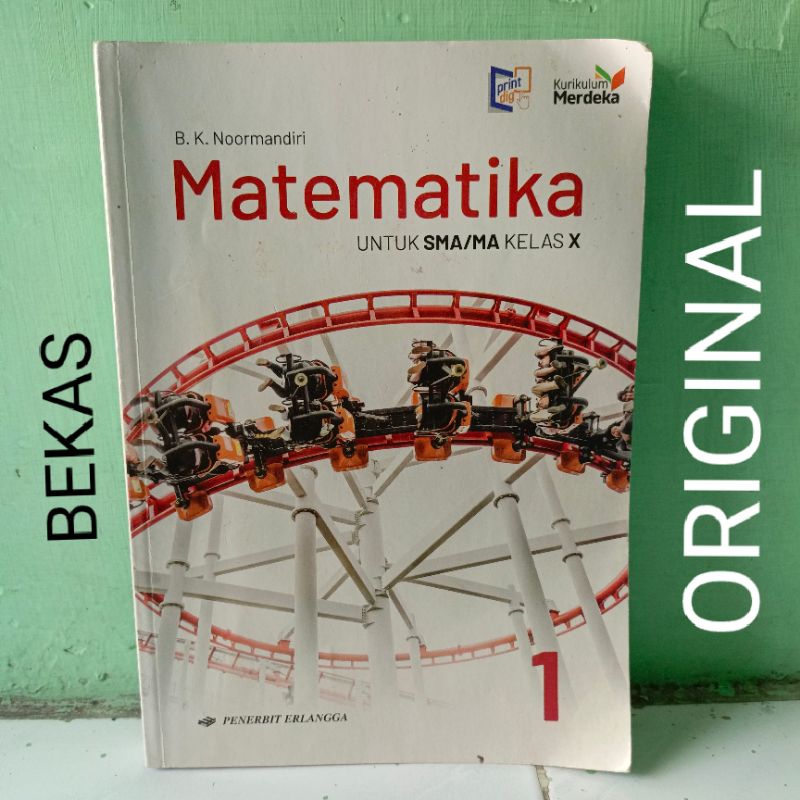 Jual Buku MTK Matematika Kelas 10 X 1 SMA MA Penerbit Erlangga