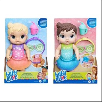 Jual Baby Alive Rainbow Spa Baby Doll Blonde Hair Brown Hair Shopee