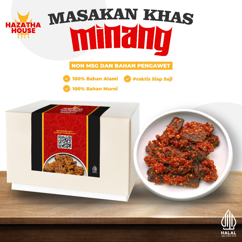 Jual Dendeng Balado Hazatha 250gr Shopee Indonesia