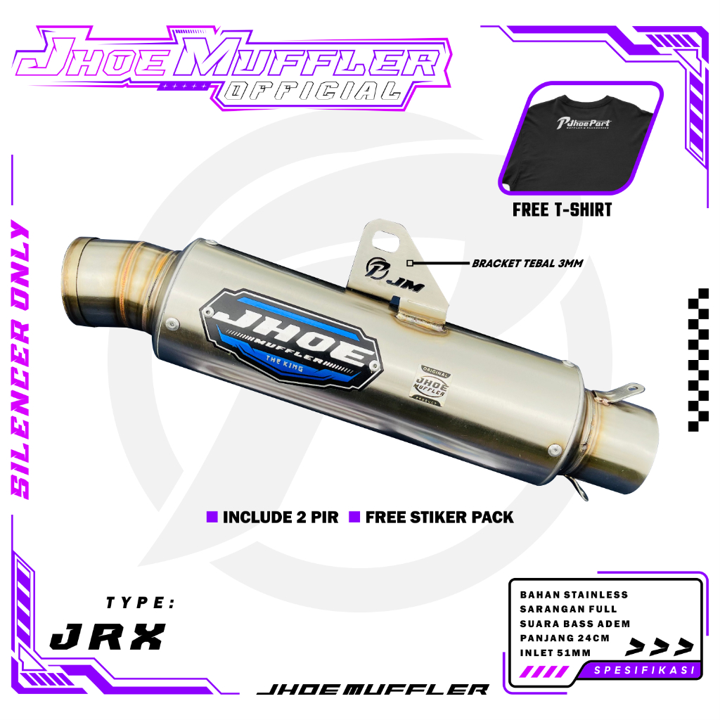 Jual Silencer Knalpot Racing Type JRX Original Jhoe Muffler Shopee