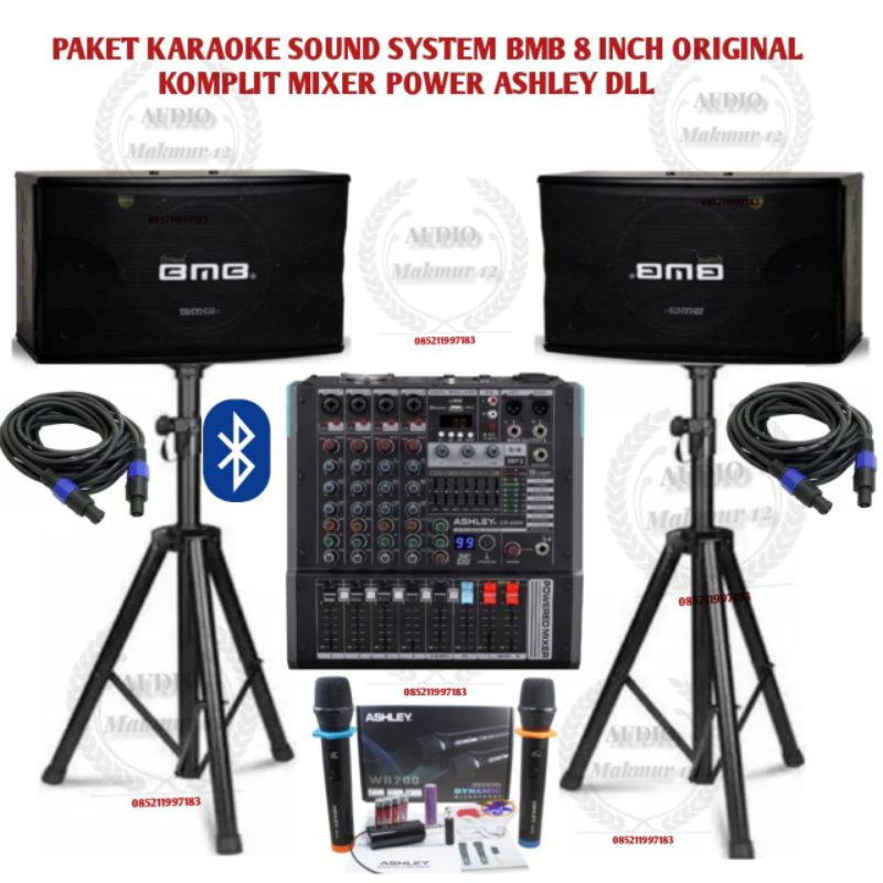 Jual Paket Karaoke Speaker BMB CS 350V MKII 8 Inch Original Plus Mixer