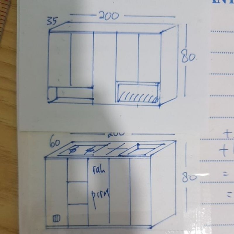 Jual Kitchen Set Atas Dan Bawah Custom Po Shopee Indonesia