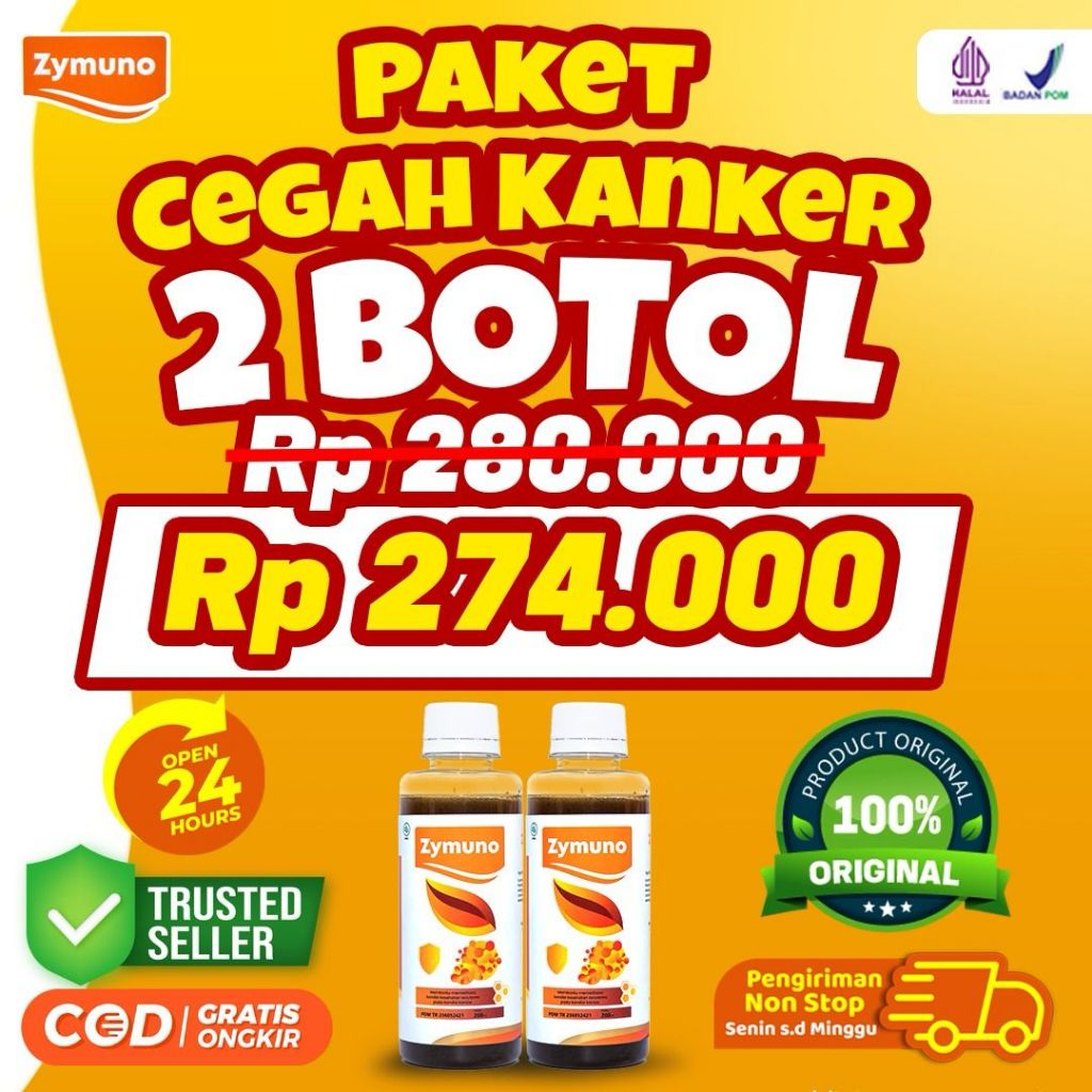 Jual Zymuno Paket Botol Vitamin Herbal Cegah Kanker Tingkatkan Daya