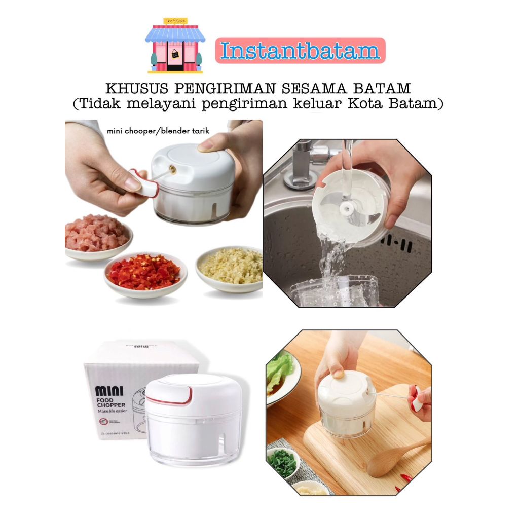 Jual 723 Mini Chopper Blender Tarik Manual Tangan Penghalus Bawang