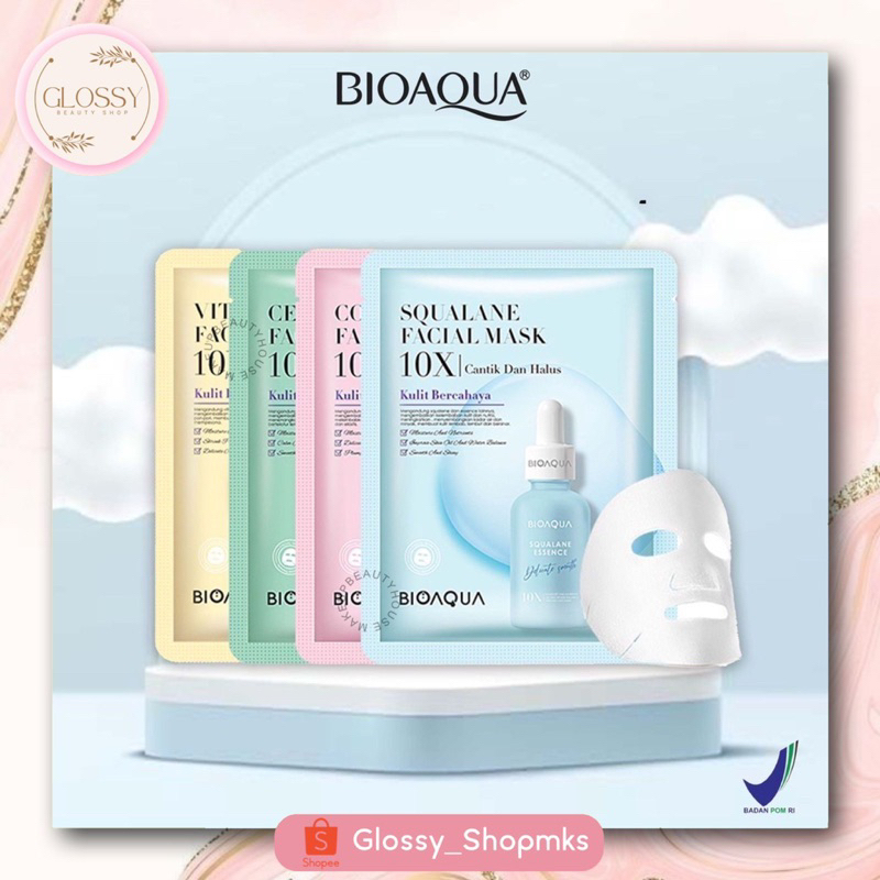 Jual Bioaqua Sheet Mask X The Effect Masker Wajah Ml Squalane