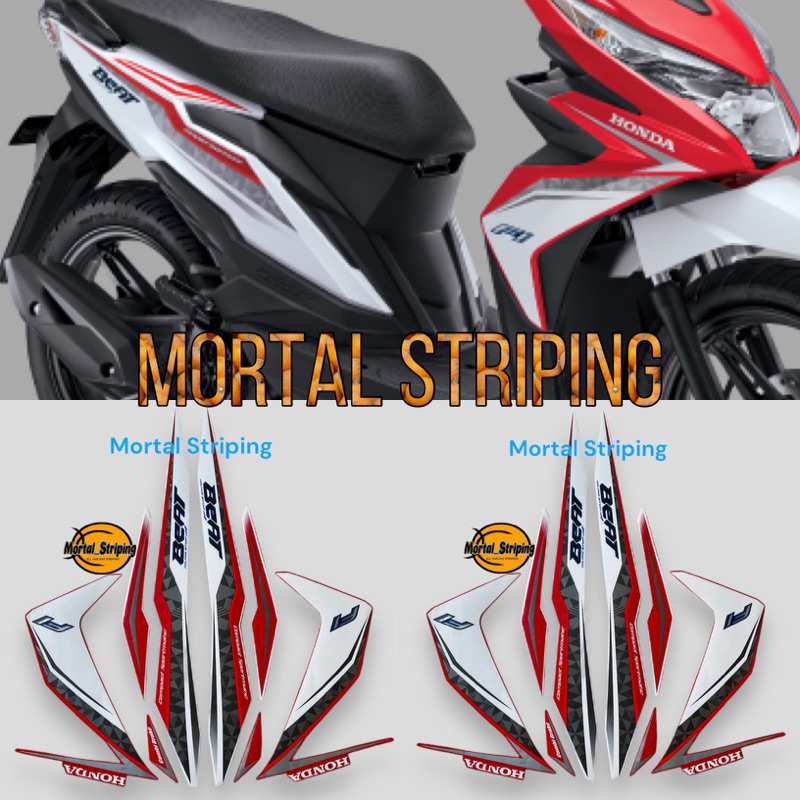 Jual STICKER STRIPING FULL SET LIS HONDA BEAT FI ISS TAHUN 2017 IDLING