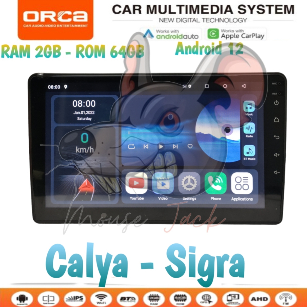 Jual Head Unit Android Orca Series Toyota Calya Daihatsu Sigra Inch