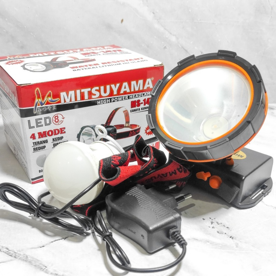 Jual Senter Kepala Mitsuyama Ms Kuning Watt Headlamp Tahan Air