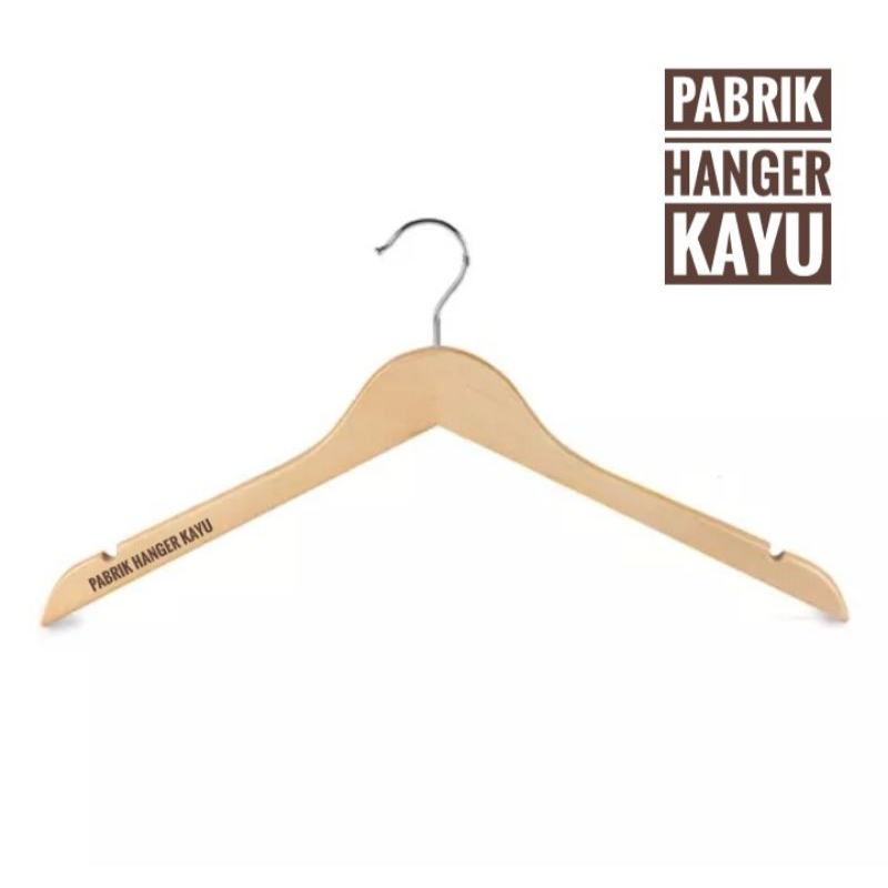 Jual HANGER BAJU KAYU NATURAL DEWASA KUALITAS PREMIUM Shopee Indonesia