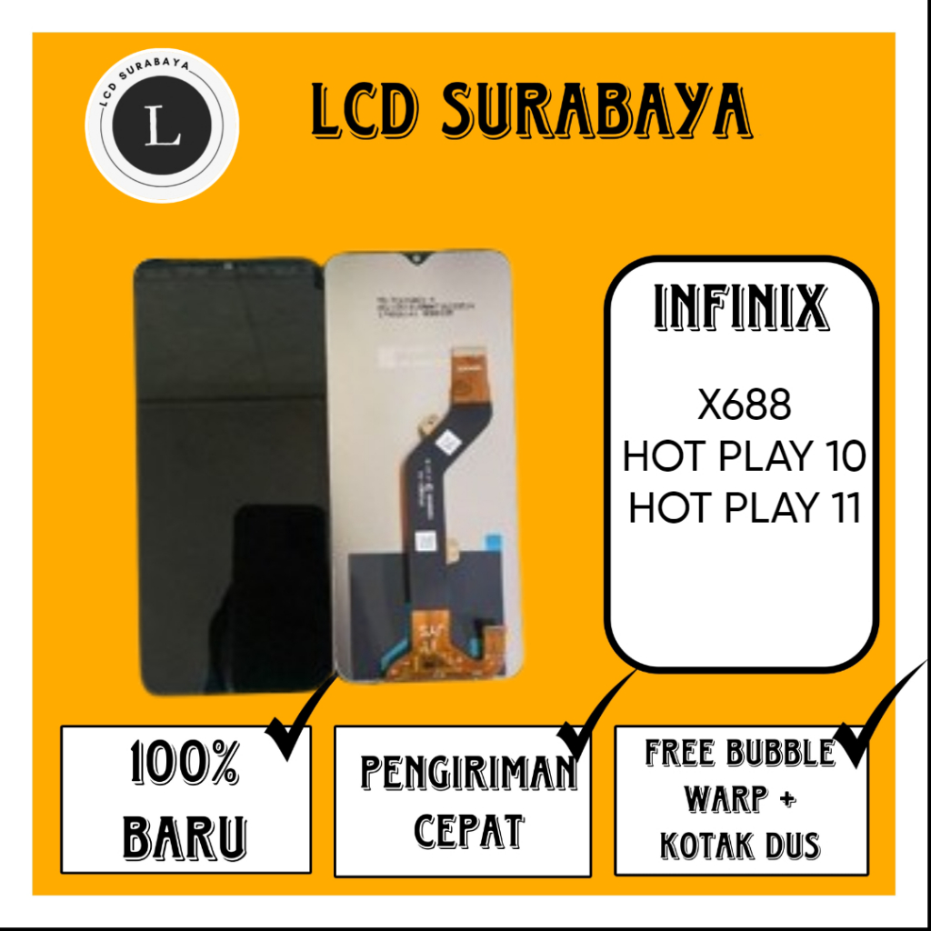 Jual LCD INFINIX X688 HOT PLAY 10 HOT PLAY 11 ORIGINAL TOUCHSCREEN