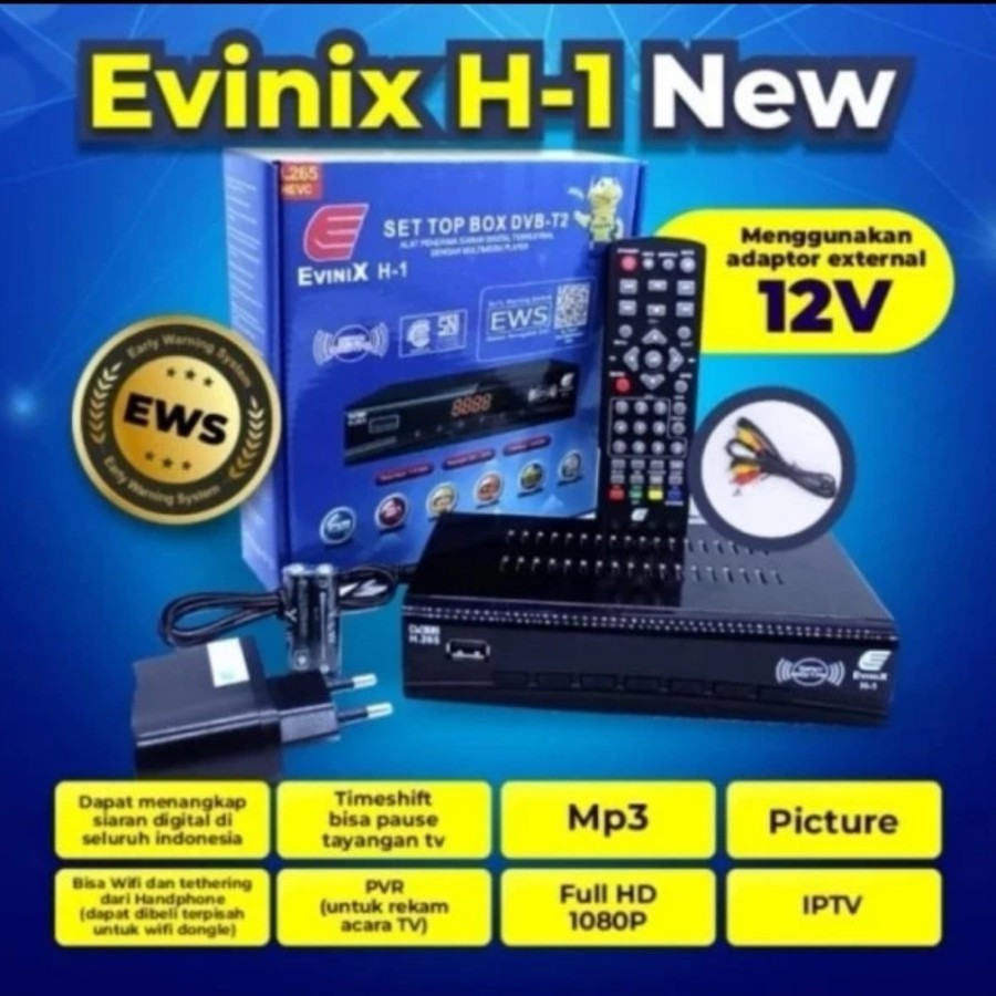 Jual STB Set Top BOX TV Digital Evinix H 1 DVB T2 Shopee Indonesia