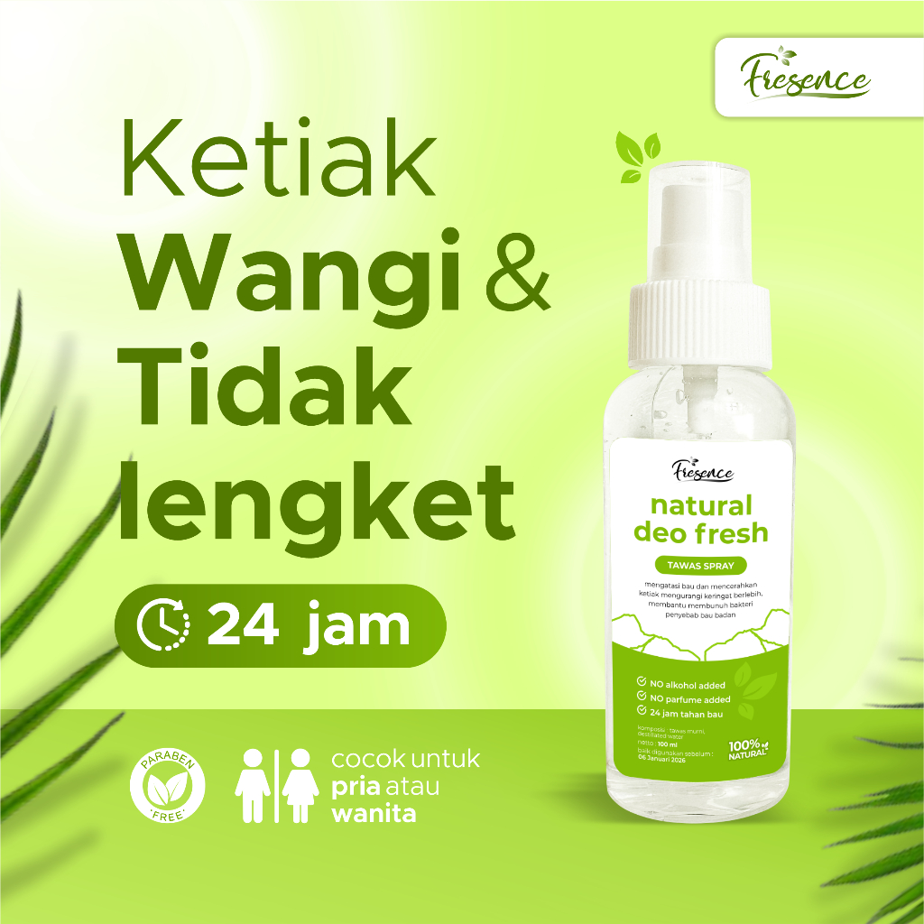 Jual Natural Deodorant Tawas Spray Cair Ampuh Penghilang Bau Keringat