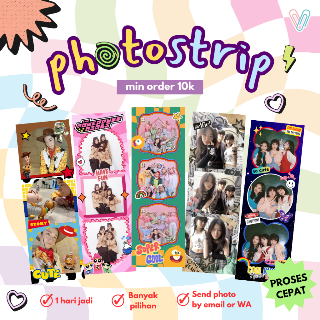 Jual New Design Cetak Photostrip Freebies Photobooth Sehari Jadi