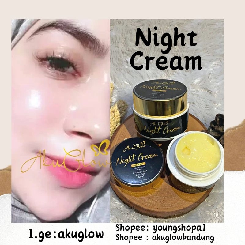 Jual Eceran Pemutih Wajah Permanen Krim Akuglow Whitening Cream Glowing