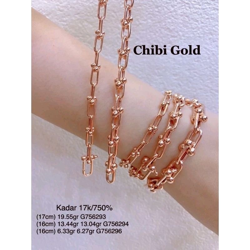 Jual Gelang Tangan Emas Ti Emas 750 Kadar 17k CHIBI Gold Shopee