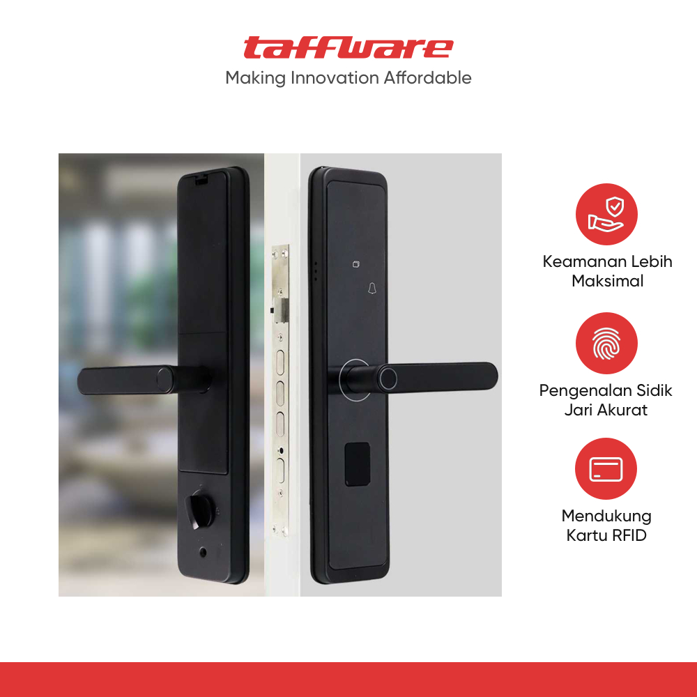 Jual Taffhome Smart Door Lock Password Fingerprint Card Xr Shopee