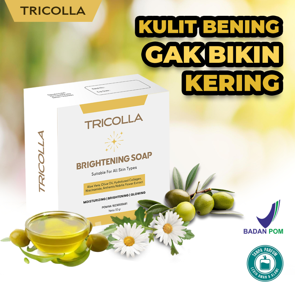 Jual Tricolla Sabun Collagen Wajah Glowing Lembab Cantik Alami Shopee