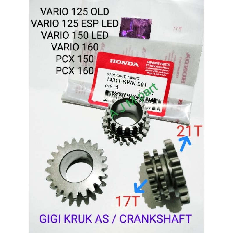 Jual GEAR GIR GIGI KRUK AS CRANKSHAFT HONDA PCX 150 PCX 160 ADV 150 ADV